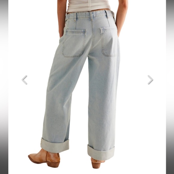 We The Free Palmer Cuffed Jeans in Daydream Blue - Picture 2 of 4